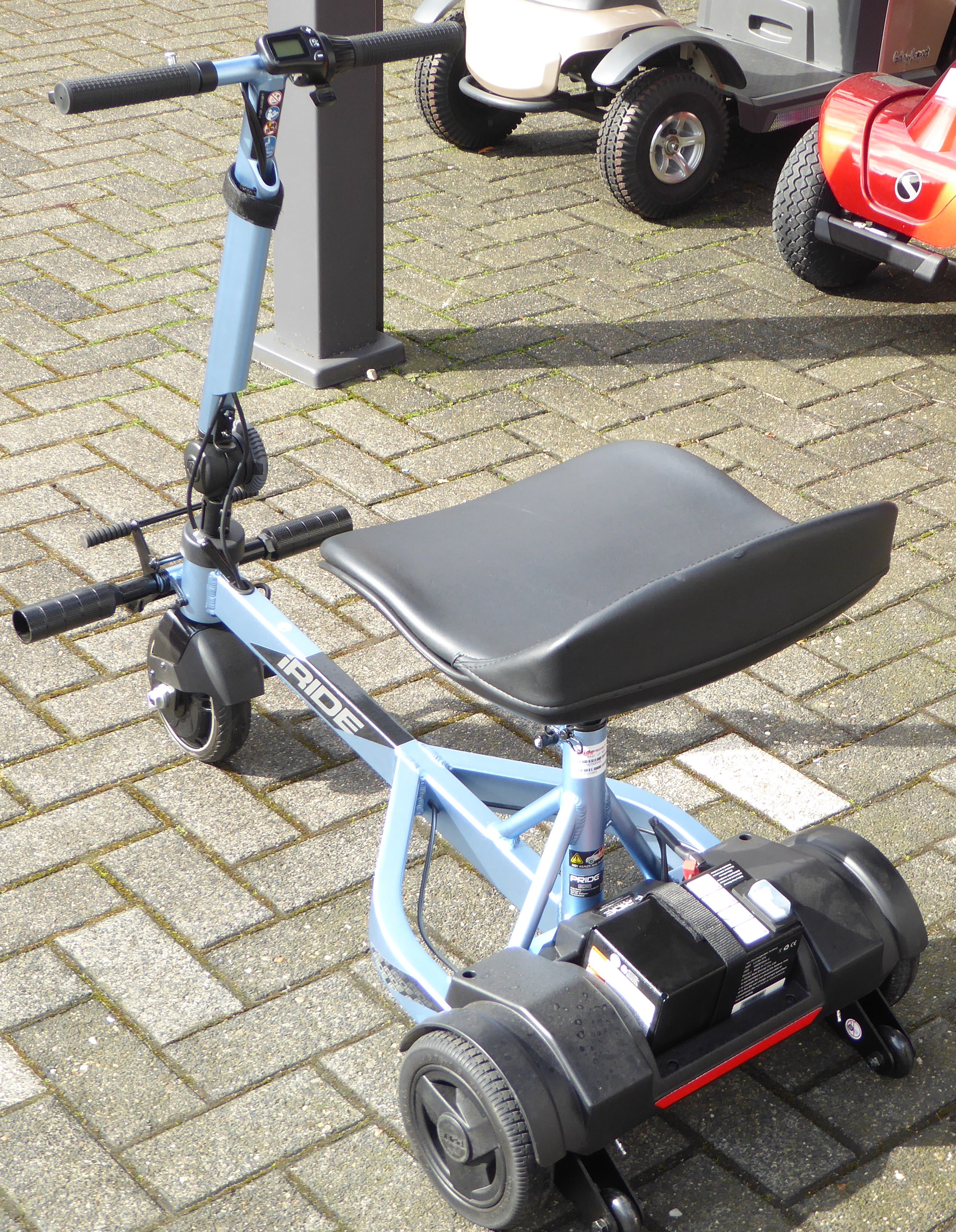MOBILIS 3-Rad-Elektro-Scooter 6 km/h schenken-kochen-wohnen Homann iRide Stahlblau 