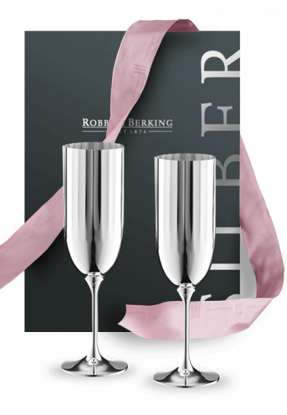 Robbe & Berking Belvedere Champagner Geschenk-Set 2tlg. 90gr. versilbert