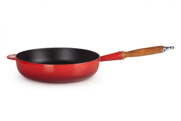 Le Creuset Gusseisen Sautè Pfanne 28 cm Kirschrot Induktion